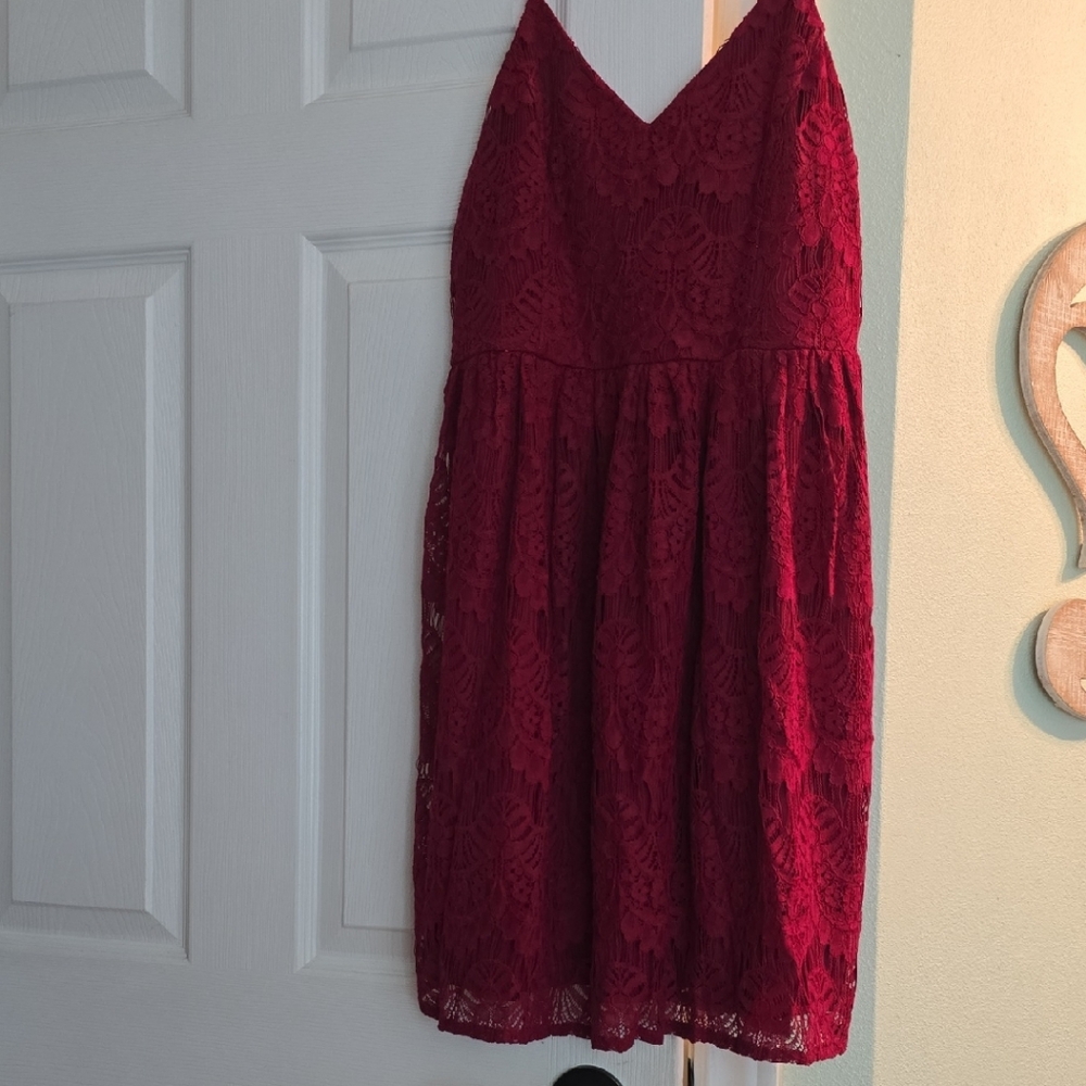 Ya Los Angeles Red Lace Dress